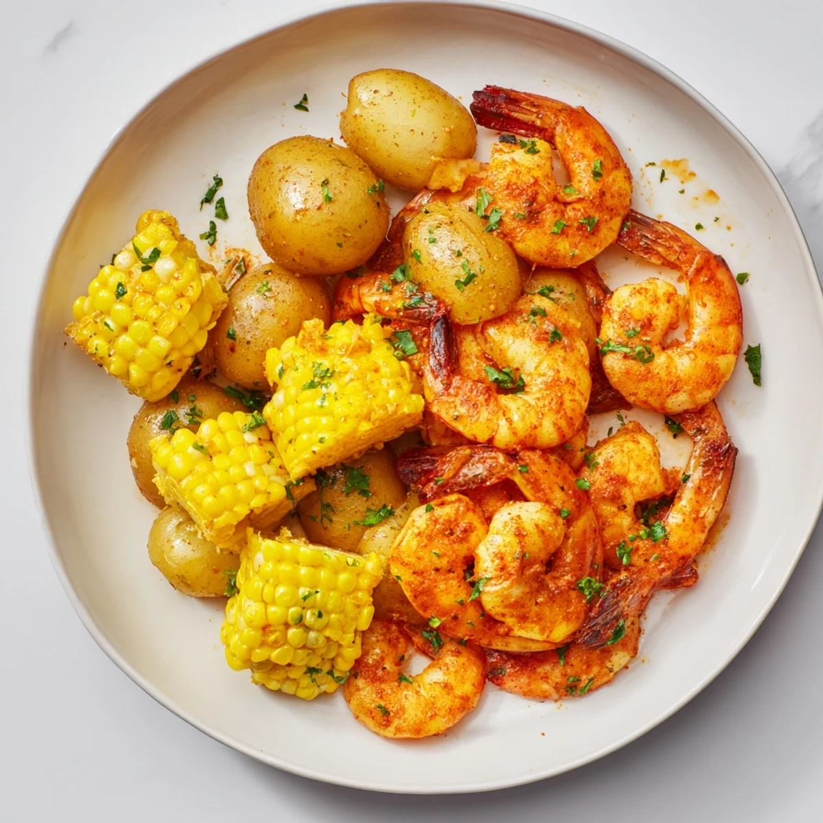 Cajun Shrimp Sweet Corn Platter