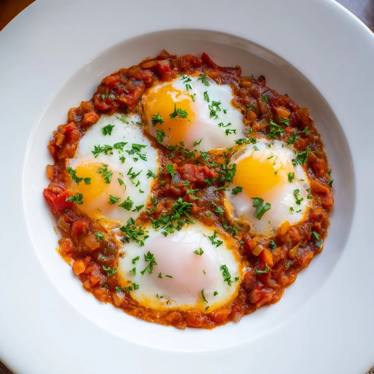 Savoury Baked Eggs Tomato