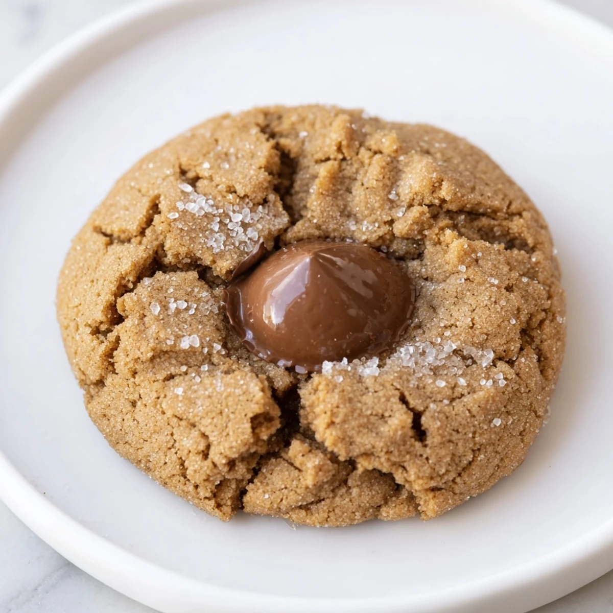 Golden-brown 3-Ingredient Peanut Butter Blossoms, with melted chocolate kiss centers, a classic treat.