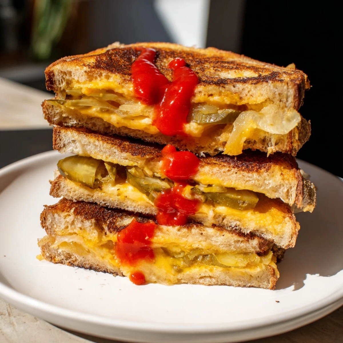 Spicy Pickle Grilled Cheese