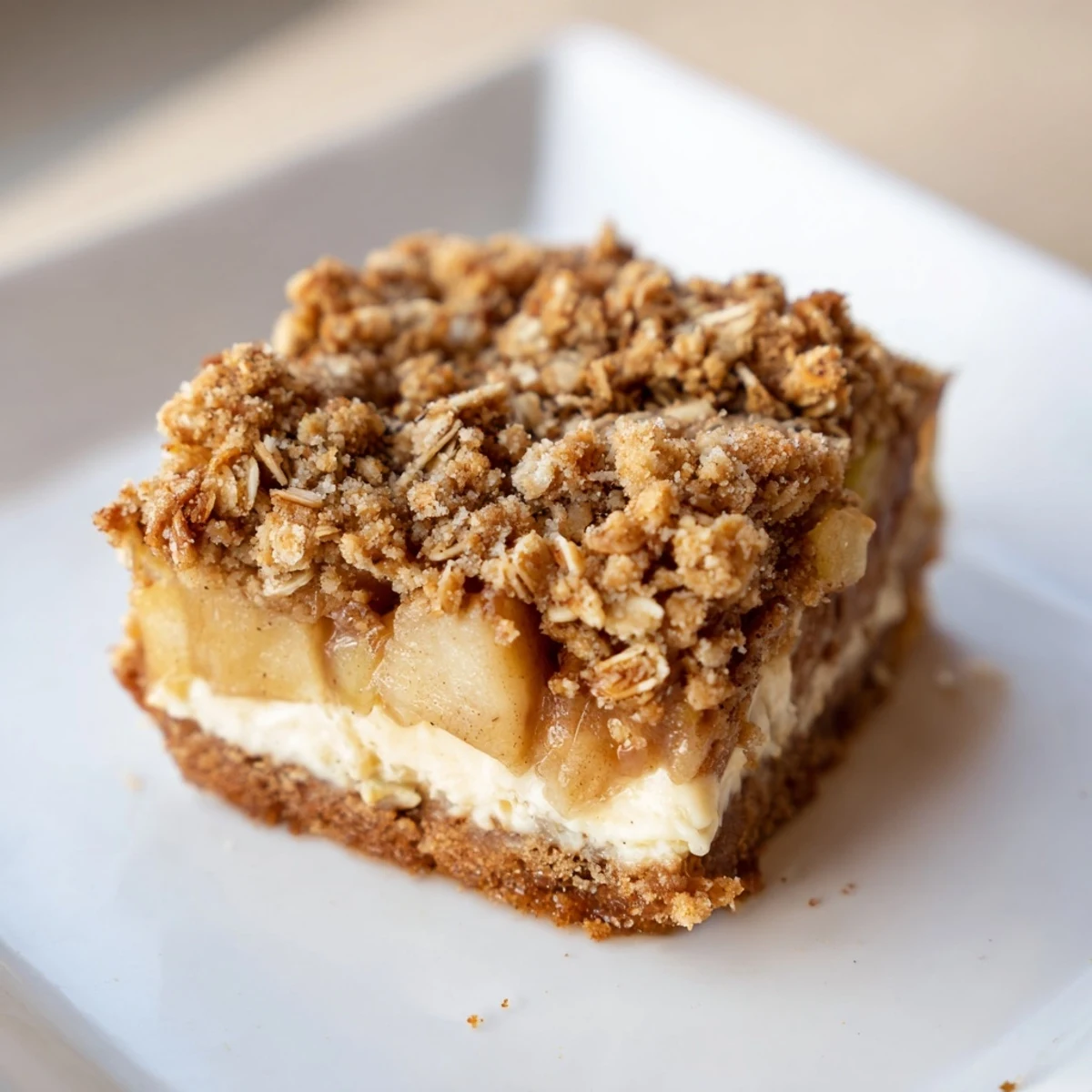 Apple Crisp Cheesecake Bars