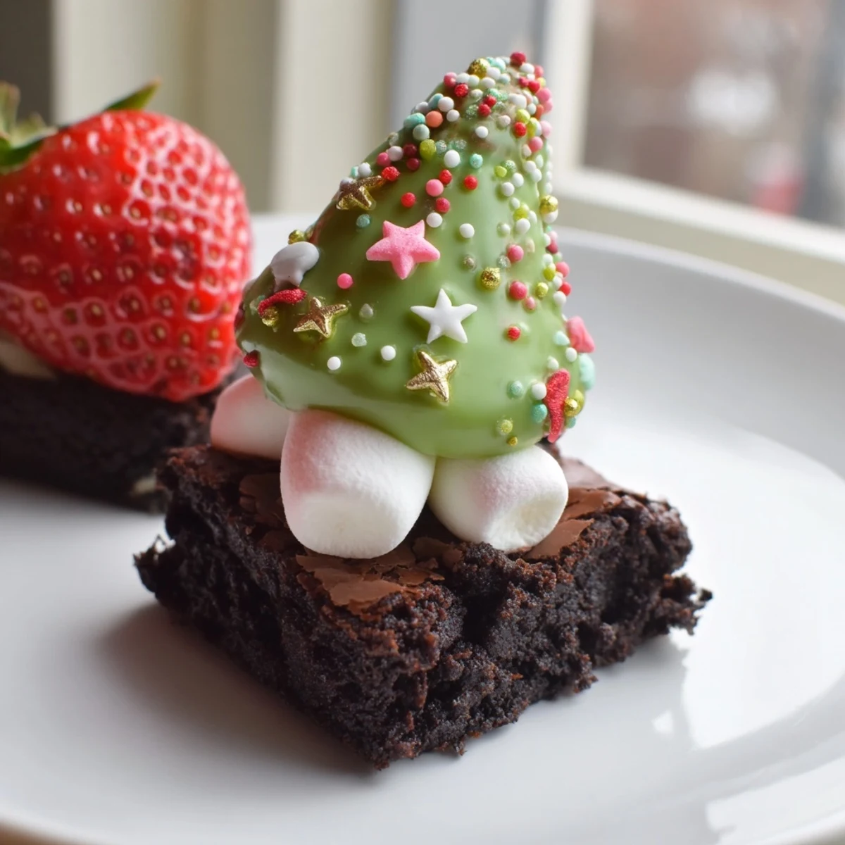 Express Christmas Tree Brownies