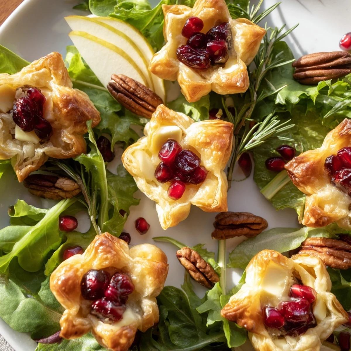 Cranberry Brie Flower Bites