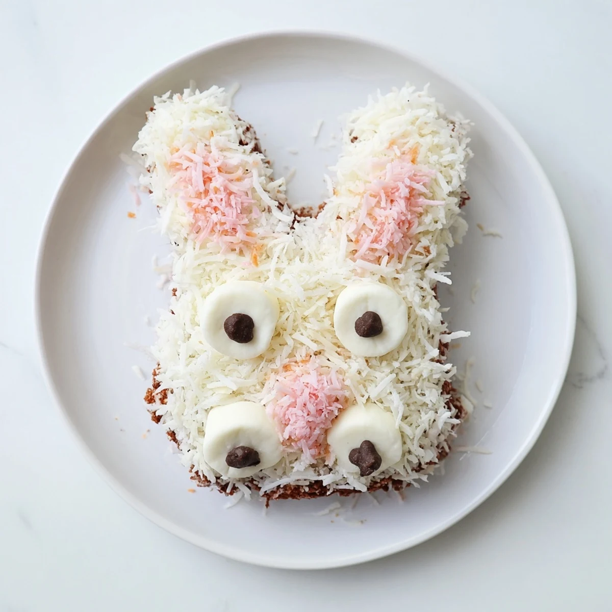 Moist, decorated spring bunny carrot cake, ready to celebrate a special occasion with frosting.