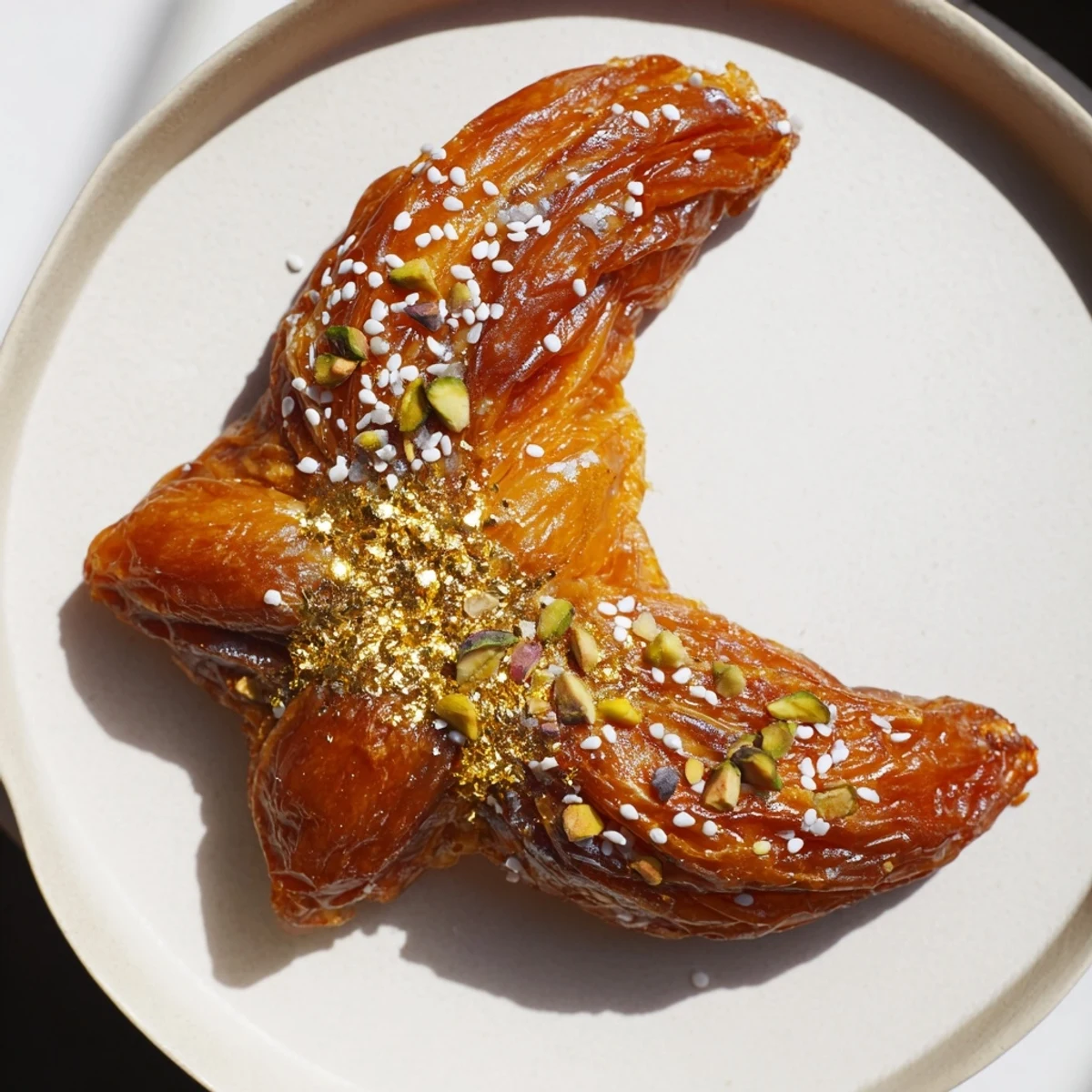 Beautifully arranged Lunar and Star Date Platter, filled with nuts and citrus, ready to enjoy as a dessert.