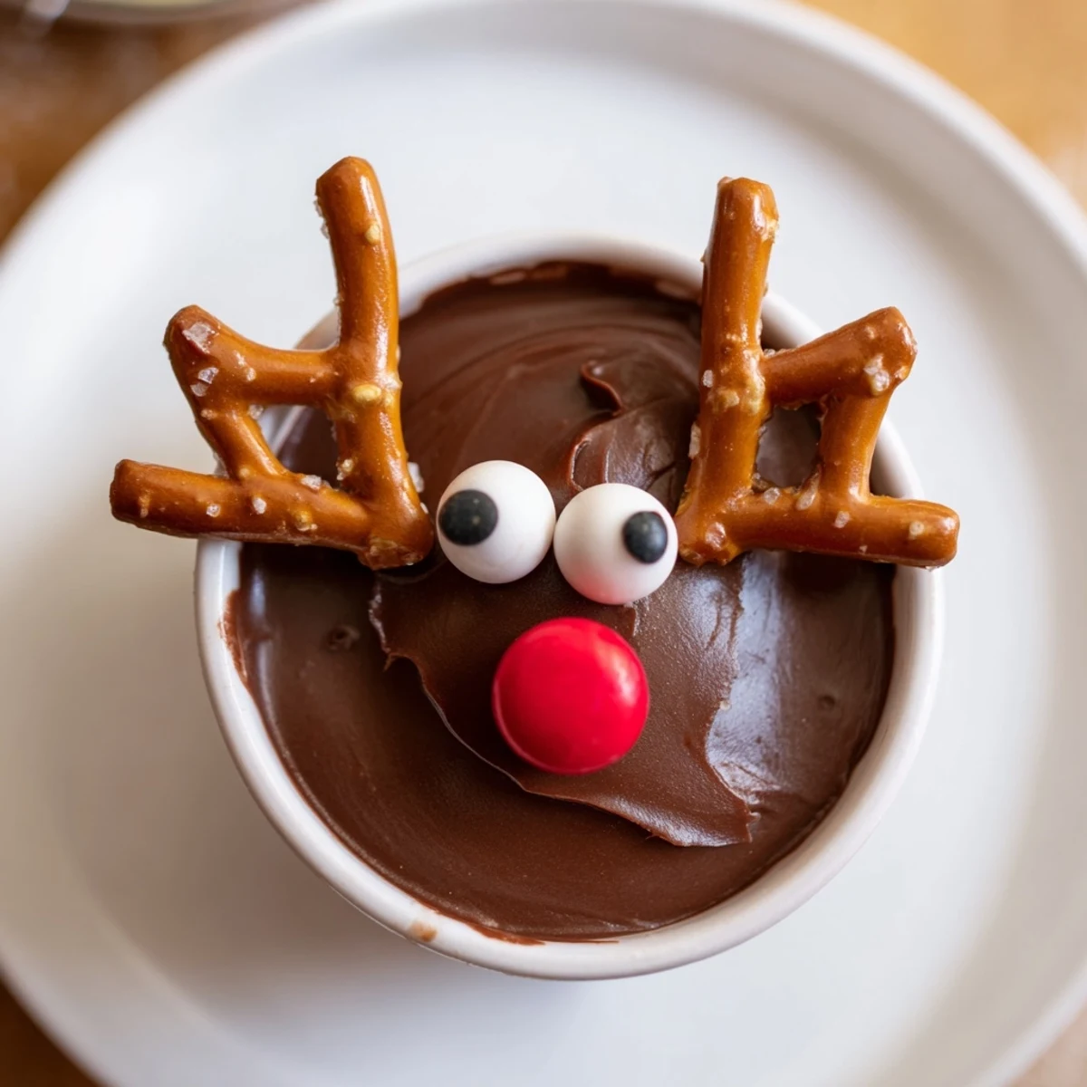 Chocolate Reindeer Pudding Cups