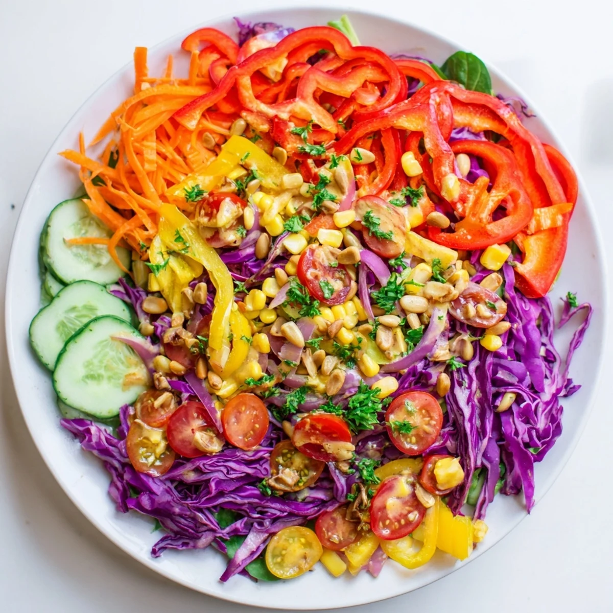 Rainbow Salad with Tahini