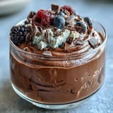 Rich and creamy chocolate mousse made with cottage cheese for a high-protein, indulgent dessert that's healthy and satisfying.