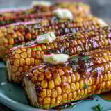 1. Perfectly cooked microwave corn on the cob, golden kernels glistening with melted butter and a sprinkle of salt, ready in just 5 minutes.  