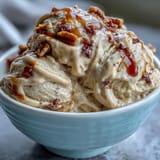 Silky, dairy-free peanut butter banana ice cream with a rich, nutty flavor and smooth texture.  