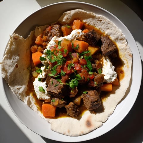Steaming bowl of Yemeni Saltah stew with fluffy fenugreek topping, a comforting, spiced meal.