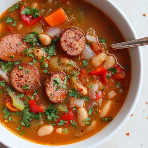 Spicy Sausage Bean Stew