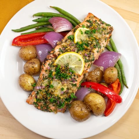 Lemon Herb Salmon Potatoes