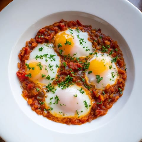 Savoury Baked Eggs Tomato