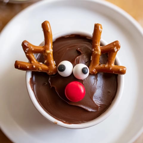 Chocolate Reindeer Pudding Cups