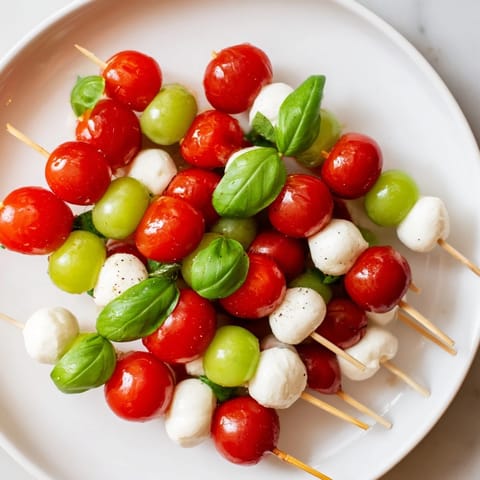 Red Green Caprese Skewer