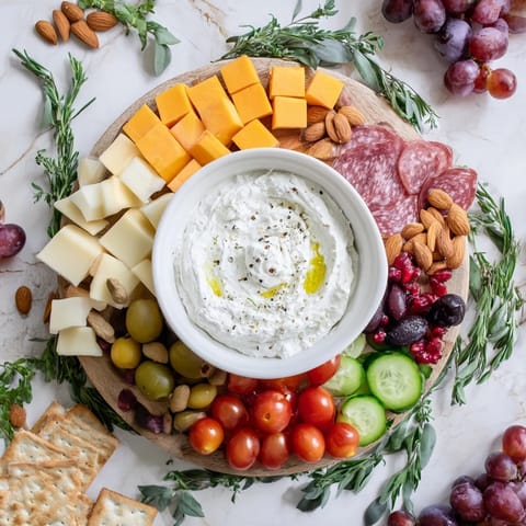 Evergreen Wreath Board Appetizer