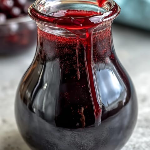 Fresh homemade Crème de Cassis with crushed blackcurrants and vodka infusing in a glass jar, macerating over seven days.