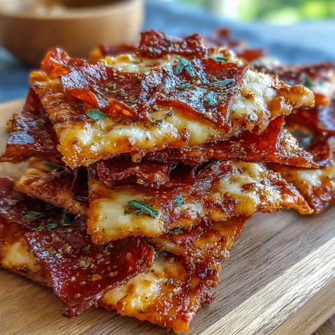 Pepperoni Cheese Crisps arranged on a platter with marinara dip, perfect for game day snacking or appetizers.