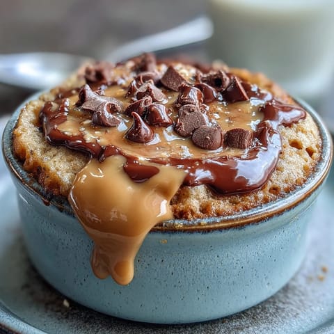Warm Peanut Butter Cup Protein Pancake Bowl served with sliced banana and chopped peanuts for a hearty breakfast.