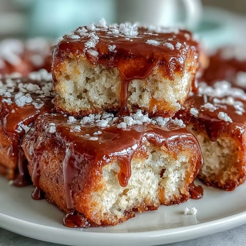 Soft Fluffy Maple Donut Bars