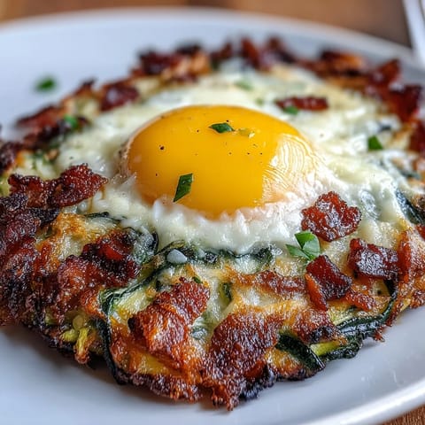 Keto Bacon Egg Zucchini Nests