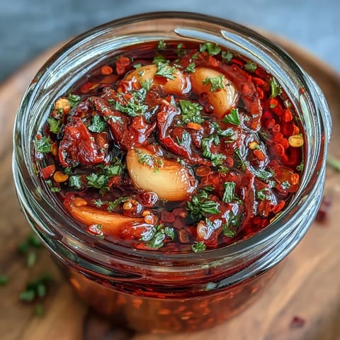 Spicy Calabrian chili oil drizzled over grilled pizza, adding vibrant red flecks and a fiery aroma.