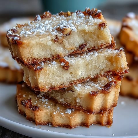 Fragrant, buttery shortbread cookies dusted with cardamom, ideal for holiday baking or afternoon treats.  