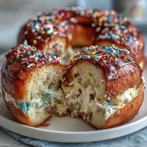 Rainbow Sprinkle Protein Bagels