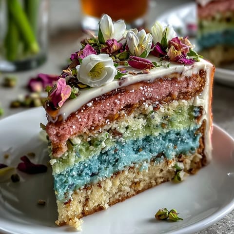 Pastel Ombre Spring Cake Floral