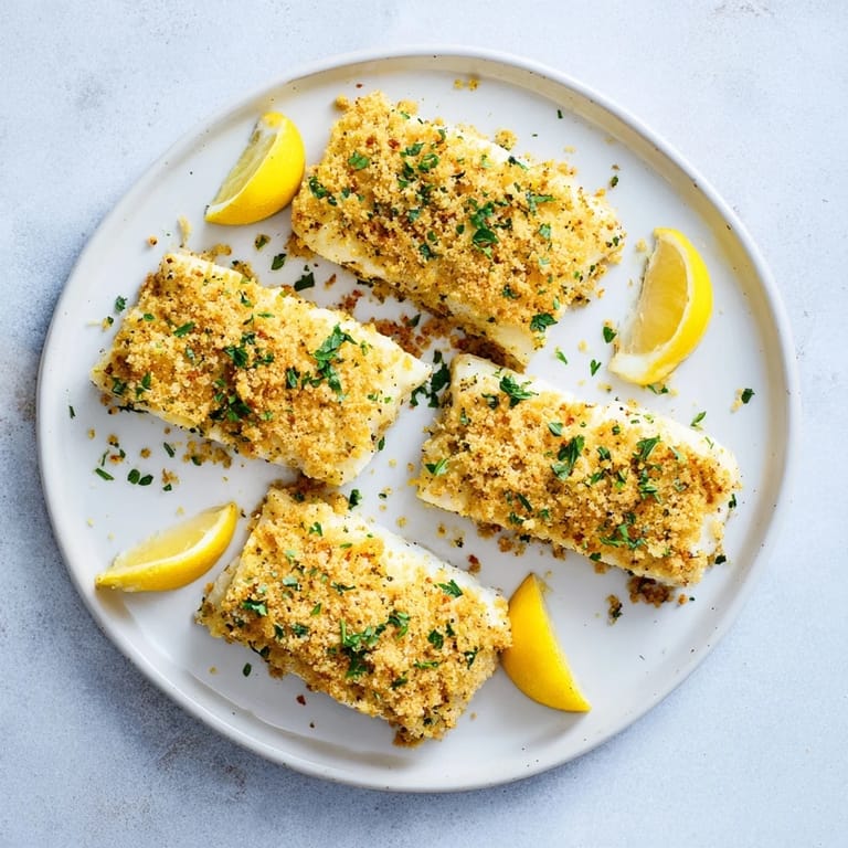 Delicious, flaky Baked Cod with Crispy Ritz Cracker Topping, a perfect seafood dinner tonight!