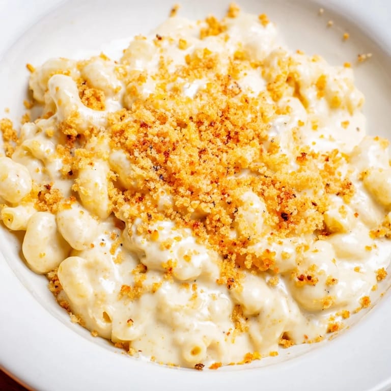 Warm, comforting Easy Tinis Mac & Cheese, ideal for a quick weeknight dinner, ready to serve.