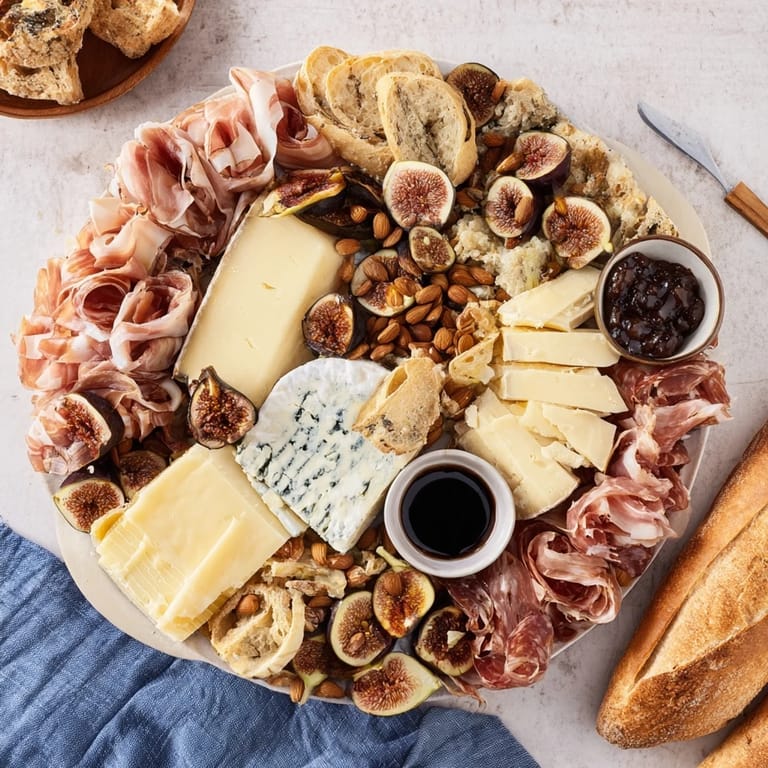 A detailed, delicious Plateau des Rois Mages Gourmand arrangement, showcasing an array of savory and sweet treats ready to share.