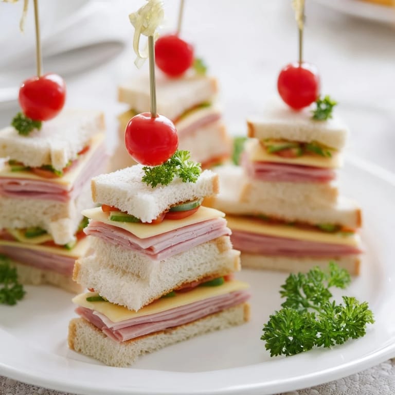 Homemade Ham and Cheese Christmas Tree Towers, buttery and savory, ready to serve as an exciting holiday bite.