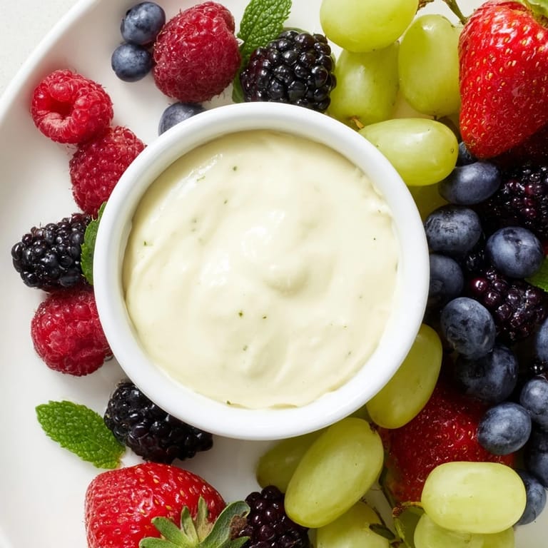 Vibrant Mistletoe Kiss Berry Dip Board: fresh berries, sweet dip, and ready for your holiday party.
