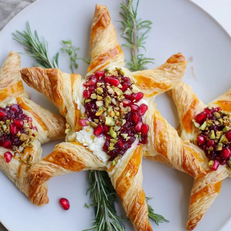 Golden-brown Cranberry Christmas Star glistening with egg wash, perfect for a cozy holiday feast serving suggestion.