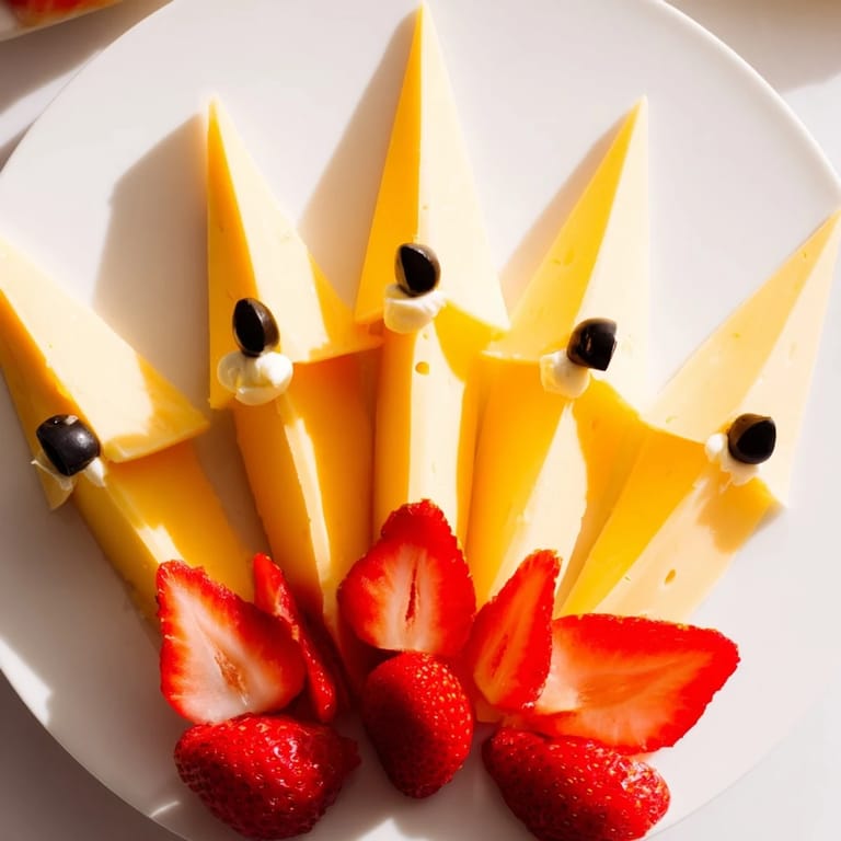 Enjoy this fun Retro Rocket snack tray, an easy appetizer featuring cheese and fruity details.