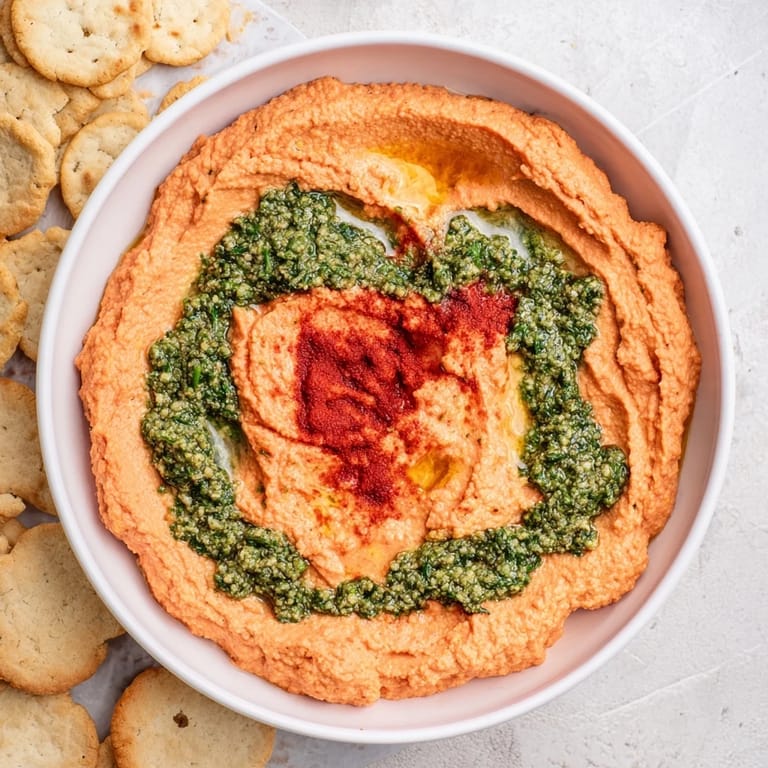 Creamy and colorful dips make this Marble Swirl a visually stunning and easy-to-make appetizer.