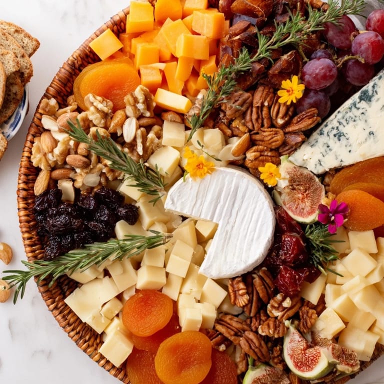 This Autumn Harvest Horn of Plenty appetizer showcases a delicious array of fall harvest ingredients, perfect for sharing.