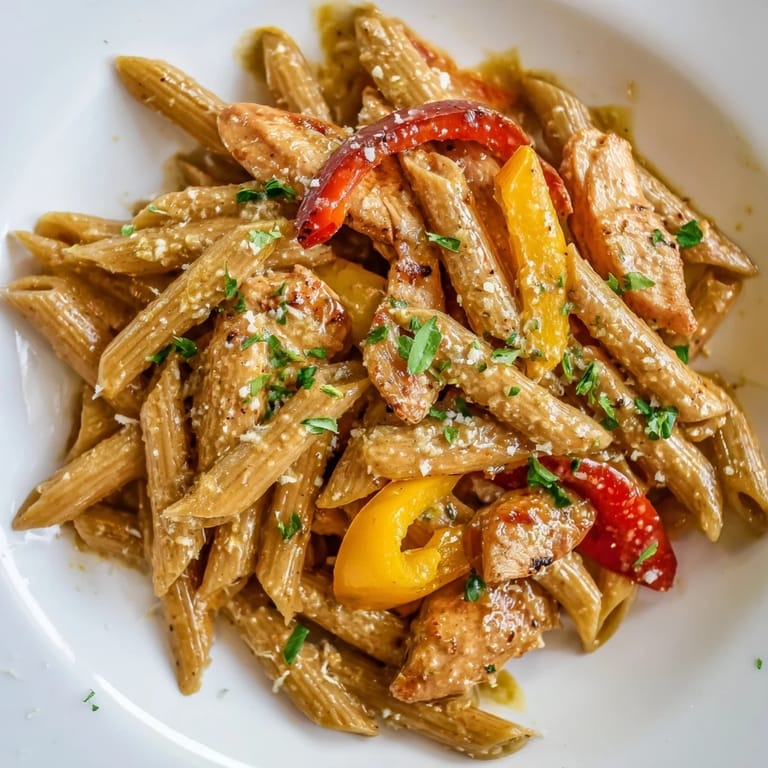 Colorful bell peppers and onions mingle with golden chicken in Creamy Cajun Chicken Pasta Lite, a skillet-ready main with a velvety, lighter sauce.