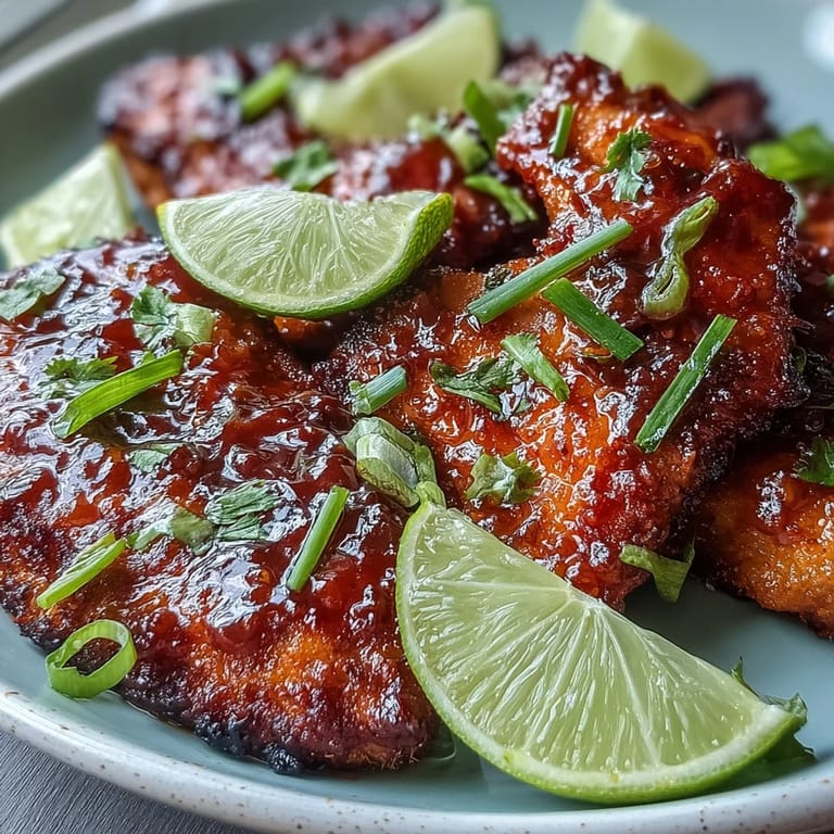 Steaming pressure cooker filled with tender Thai Sweet Chili Chicken coated in a vibrant sweet and spicy glaze.