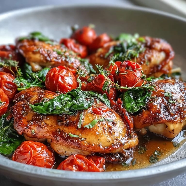 Easy One-Pan Balsamic Chicken served over fluffy quinoa, perfect for a wholesome weeknight dinner.