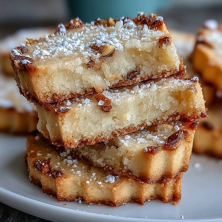 Fragrant, buttery shortbread cookies dusted with cardamom, ideal for holiday baking or afternoon treats.  