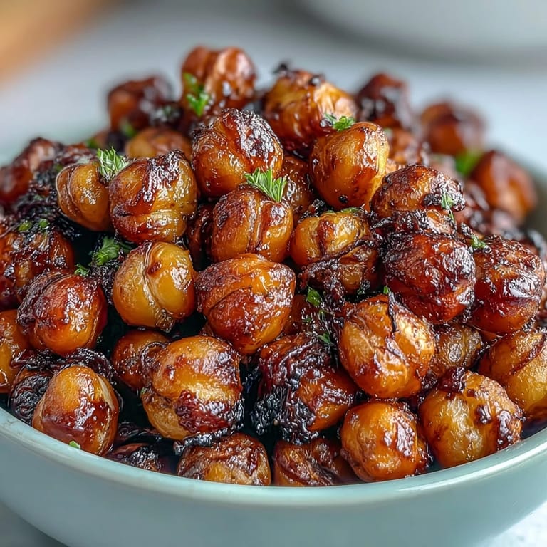 Golden-brown baked chickpeas tossed with zesty chili lime seasoning for a spicy, tangy treat.