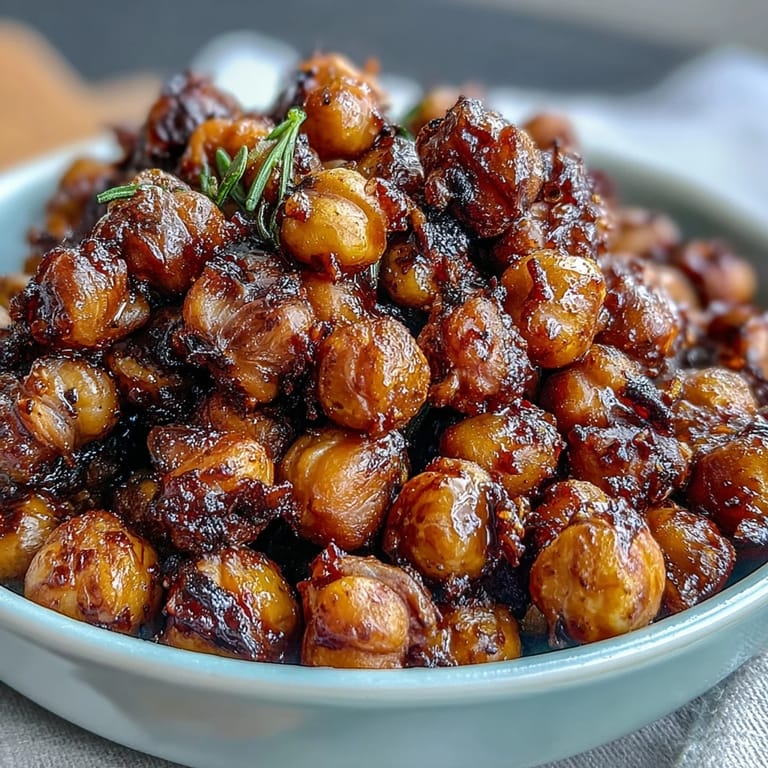 Oven-roasted chickpeas flavored with classic sea salt, perfect for healthy snacking or salad topping.