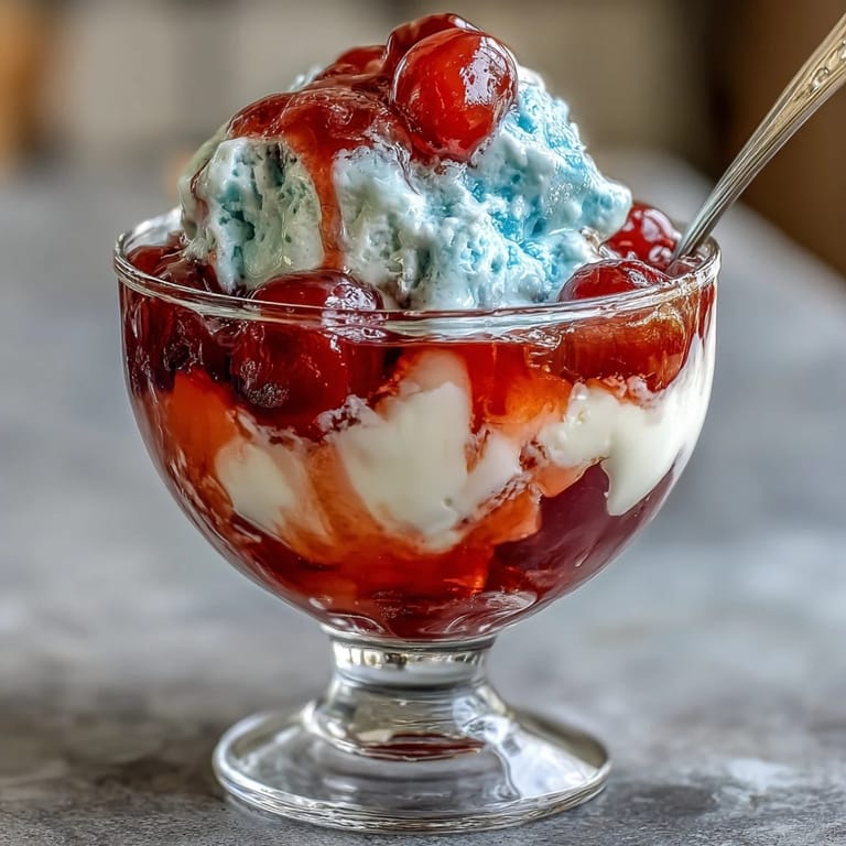 Festive red, white, and blue layered Jello cups with smooth, colorful stripes, perfect for patriotic parties, served chilled in clear dessert cups.
