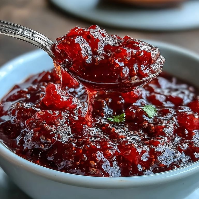 Tangy-sweet raspberry lemon chia jam spread on warm toast, bursting with fresh fruit flavor and zesty lemon aroma.