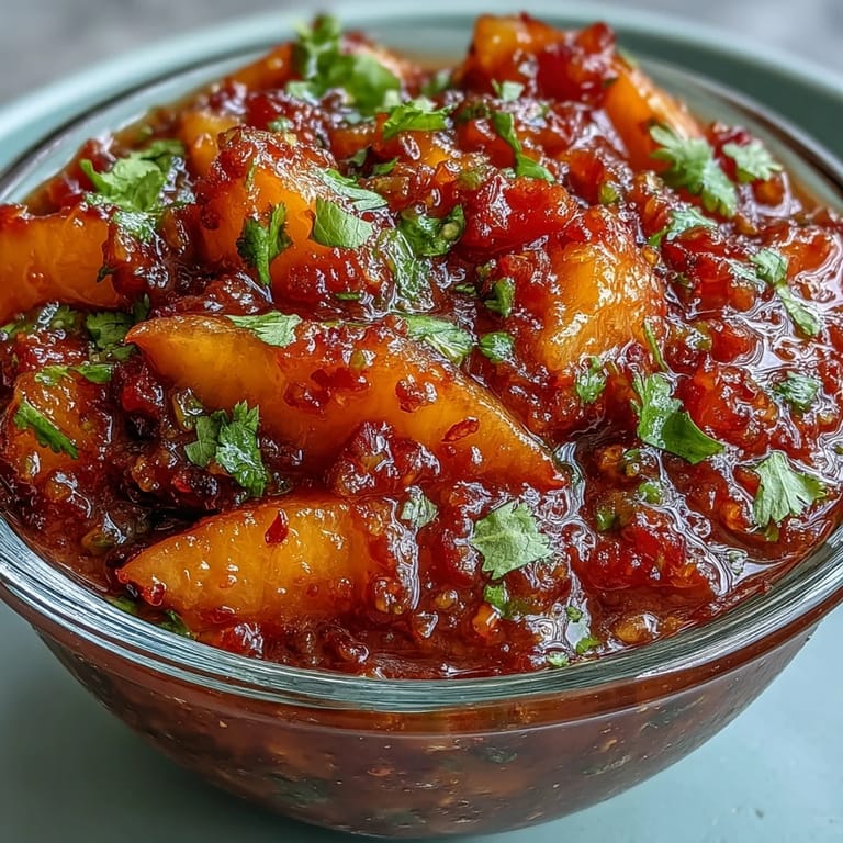 Zesty Peach Jalapeño Salsa, a colorful delight alongside perfectly grilled fish.