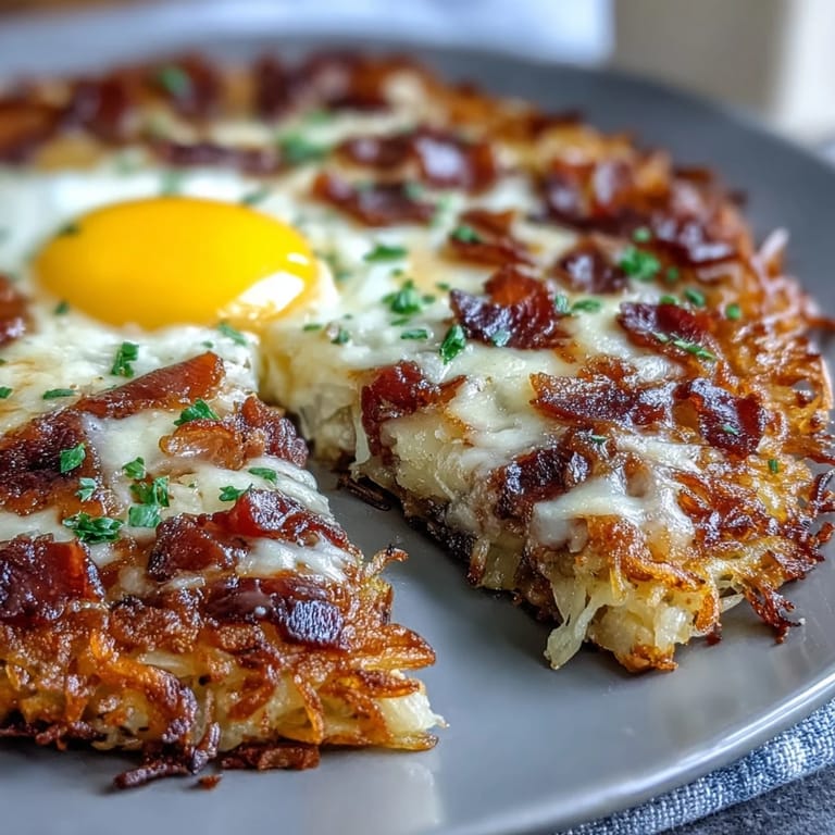 Delicious Loaded Hash Brown Skillet, a colorful brunch masterpiece topped with fresh green onions.