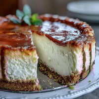 Creamy lemon cheesecake layered in jars with a buttery graham cracker crust, topped with lemon curd and fresh berries.